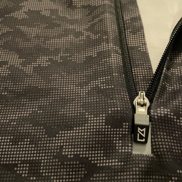 Cutter & Buck Traverse Camo Print Stretch Quarter Zip Mens Pullover - Picture 4 of 8